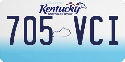 KY license plate 705VCI