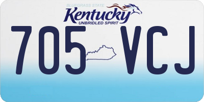KY license plate 705VCJ