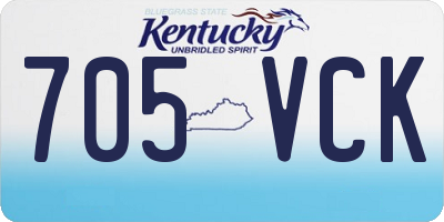 KY license plate 705VCK