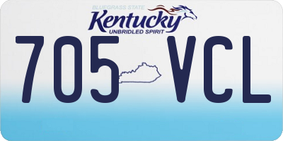 KY license plate 705VCL