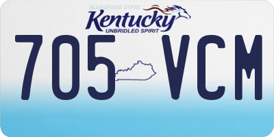 KY license plate 705VCM