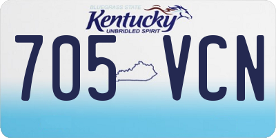 KY license plate 705VCN