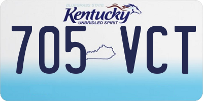 KY license plate 705VCT