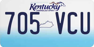 KY license plate 705VCU