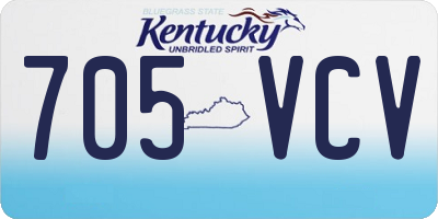 KY license plate 705VCV