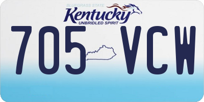 KY license plate 705VCW