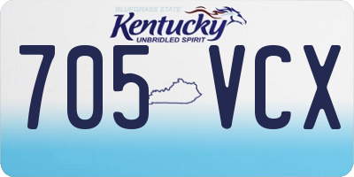 KY license plate 705VCX