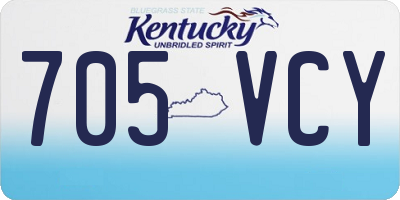 KY license plate 705VCY
