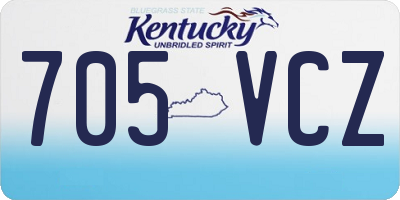 KY license plate 705VCZ
