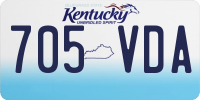 KY license plate 705VDA