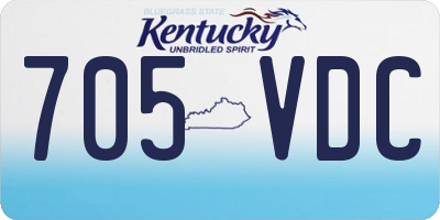 KY license plate 705VDC