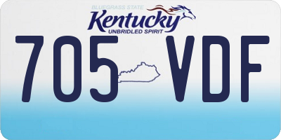 KY license plate 705VDF