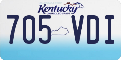 KY license plate 705VDI