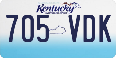 KY license plate 705VDK