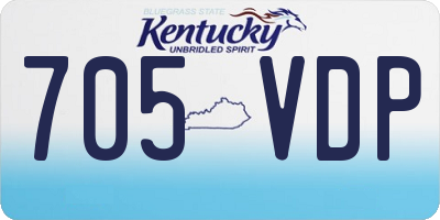 KY license plate 705VDP
