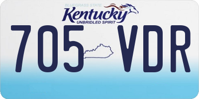 KY license plate 705VDR