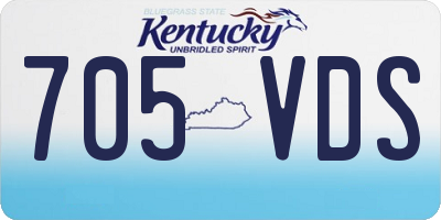 KY license plate 705VDS