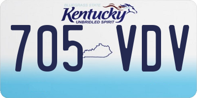 KY license plate 705VDV