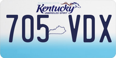 KY license plate 705VDX