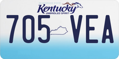 KY license plate 705VEA
