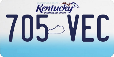 KY license plate 705VEC