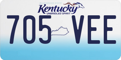 KY license plate 705VEE