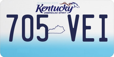KY license plate 705VEI