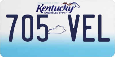 KY license plate 705VEL