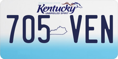 KY license plate 705VEN