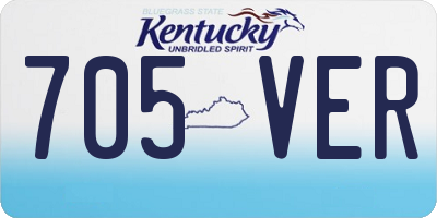 KY license plate 705VER