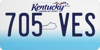 KY license plate 705VES