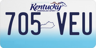 KY license plate 705VEU