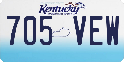 KY license plate 705VEW