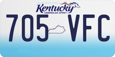 KY license plate 705VFC