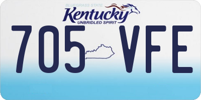 KY license plate 705VFE
