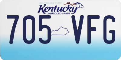 KY license plate 705VFG