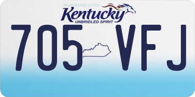 KY license plate 705VFJ
