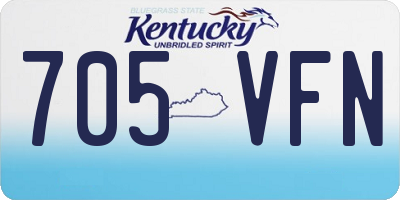 KY license plate 705VFN