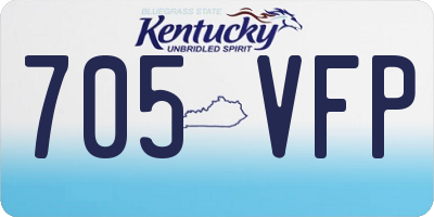 KY license plate 705VFP