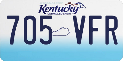 KY license plate 705VFR