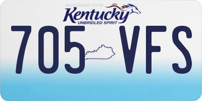 KY license plate 705VFS