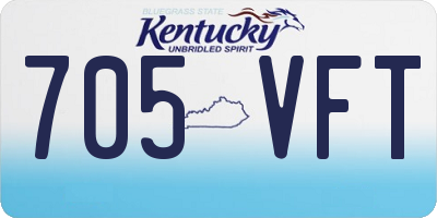 KY license plate 705VFT