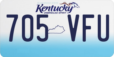 KY license plate 705VFU