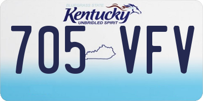 KY license plate 705VFV