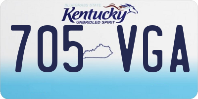 KY license plate 705VGA