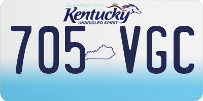 KY license plate 705VGC