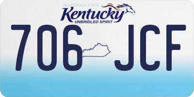 KY license plate 706JCF