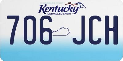KY license plate 706JCH