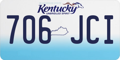 KY license plate 706JCI