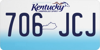 KY license plate 706JCJ